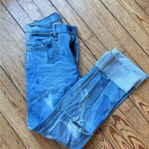 Custom Wrangler Women's Blue Boyfriend Jeans